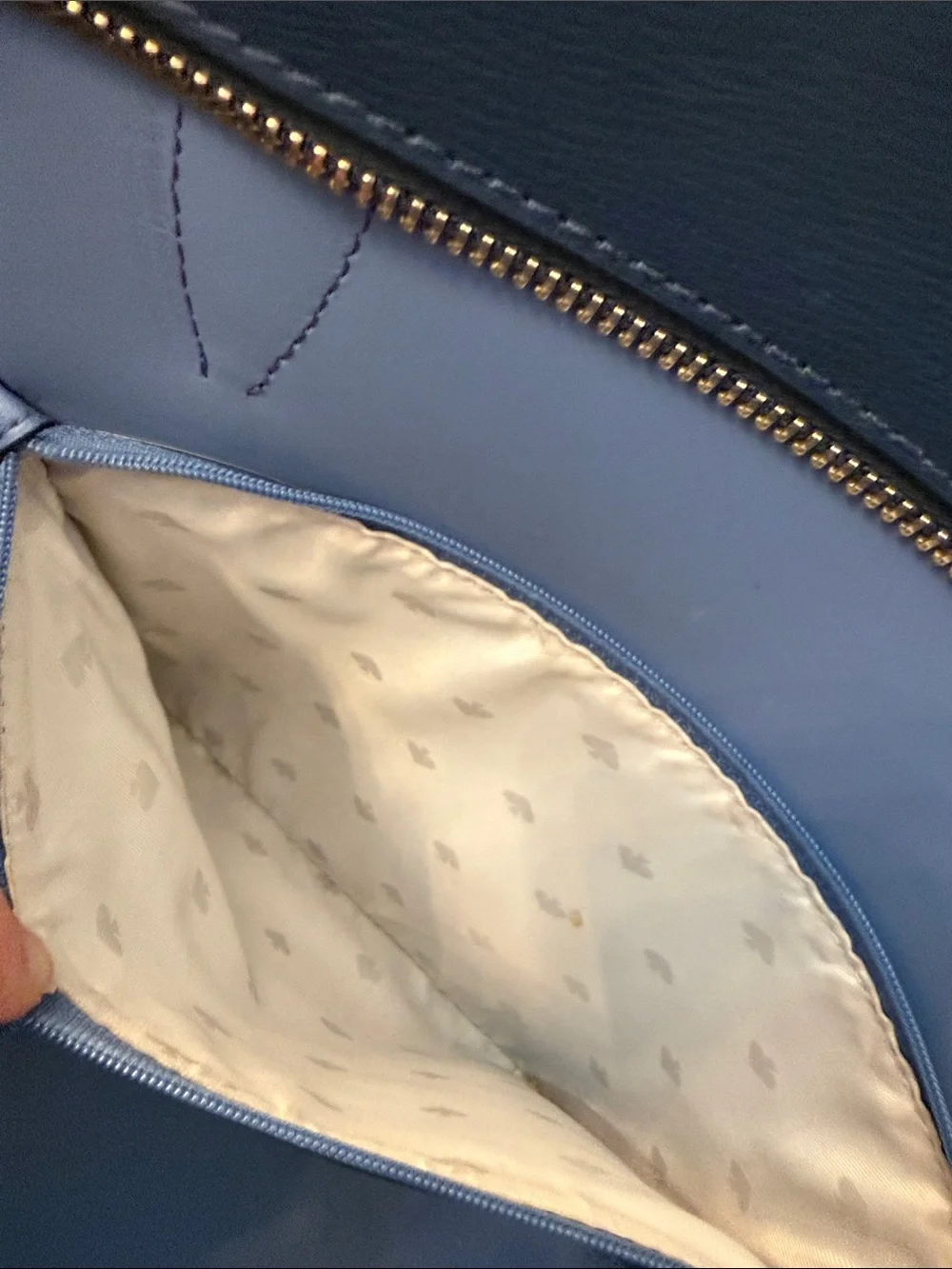 kate spade Navy Leather Tote with Spade Charm